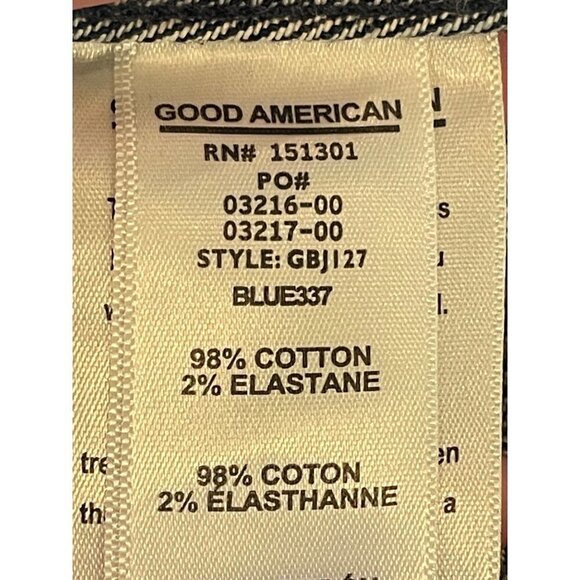 Good American Blue The 70s Icon Cropped‎ Denim Jean Jacket Size M - Picture 11 of 12